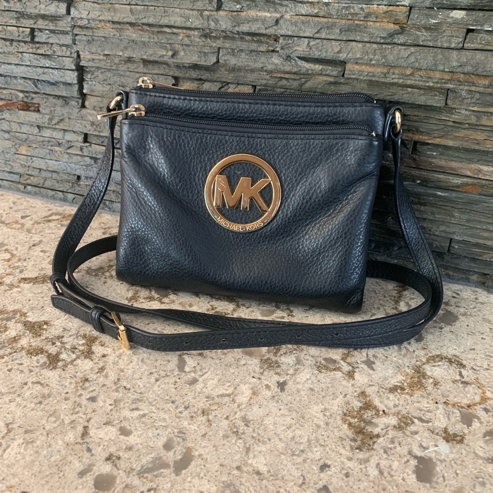 Michael Kors Fulton Leather Crossbody Purse Wallet